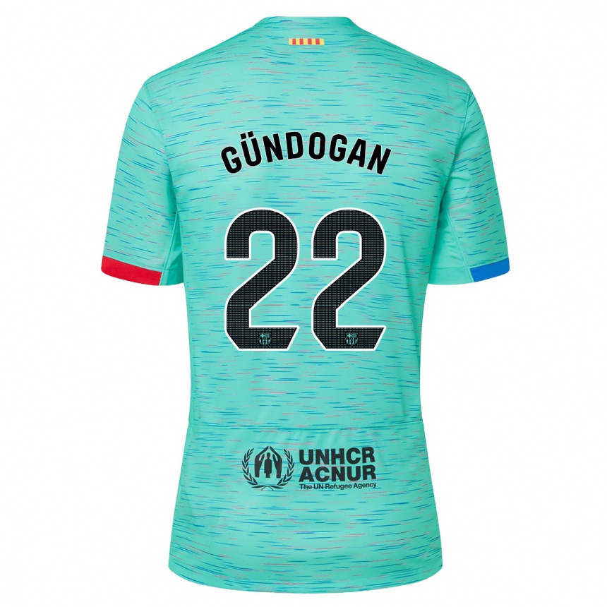 Mujer Fútbol Camiseta Ilkay Gundogan #22 Aguamarina Clara Equipación Tercera 2023/24 México