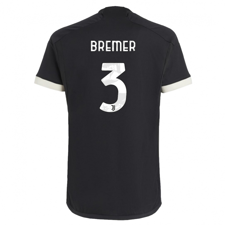 Mujer Fútbol Camiseta Bremer #3 Negro Equipación Tercera 2023/24 México