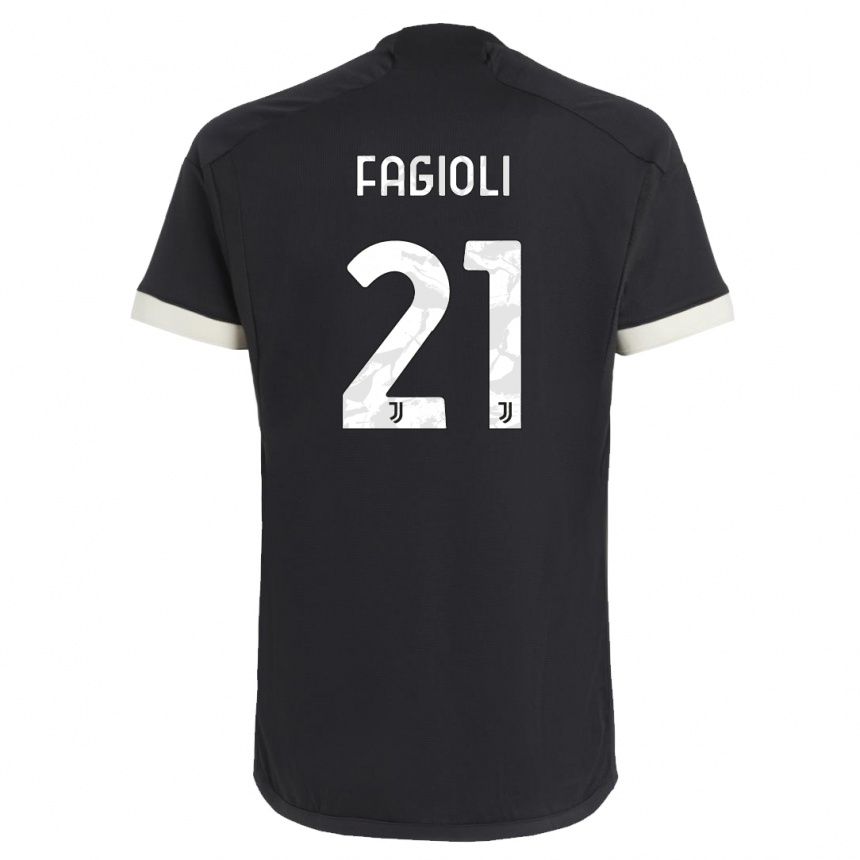 Mujer Fútbol Camiseta Nicolo Fagioli #21 Negro Equipación Tercera 2023/24 México