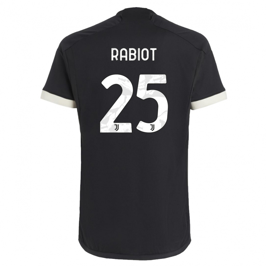 Mujer Fútbol Camiseta Adrien Rabiot #25 Negro Equipación Tercera 2023/24 México