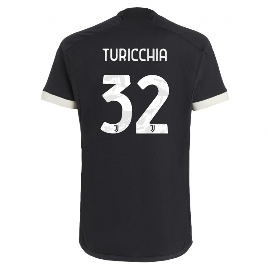 Mujer Fútbol Camiseta Riccardo Turicchia #32 Negro Equipación Tercera 2023/24 México