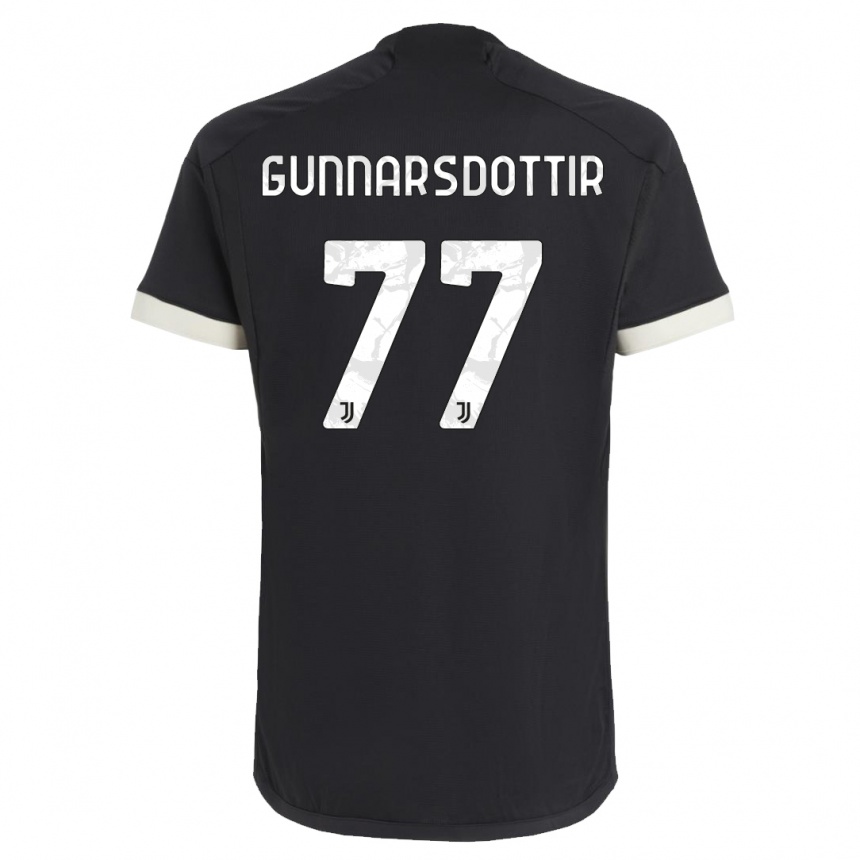 Mujer Fútbol Camiseta Sara Bjork Gunnarsdottir #77 Negro Equipación Tercera 2023/24 México