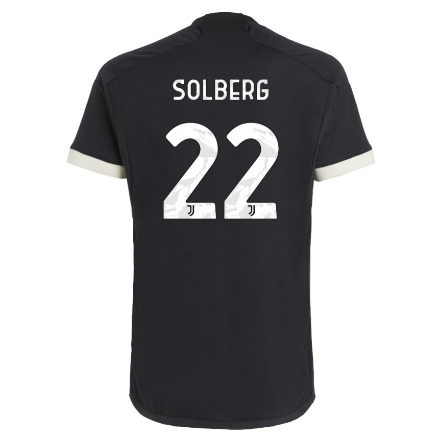 Mujer Fútbol Camiseta Elias Solberg #22 Negro Equipación Tercera 2023/24 México