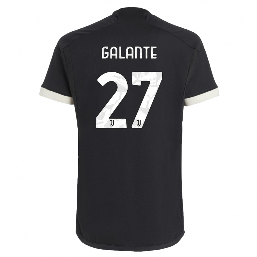 Mujer Fútbol Camiseta Tommaso Galante #27 Negro Equipación Tercera 2023/24 México