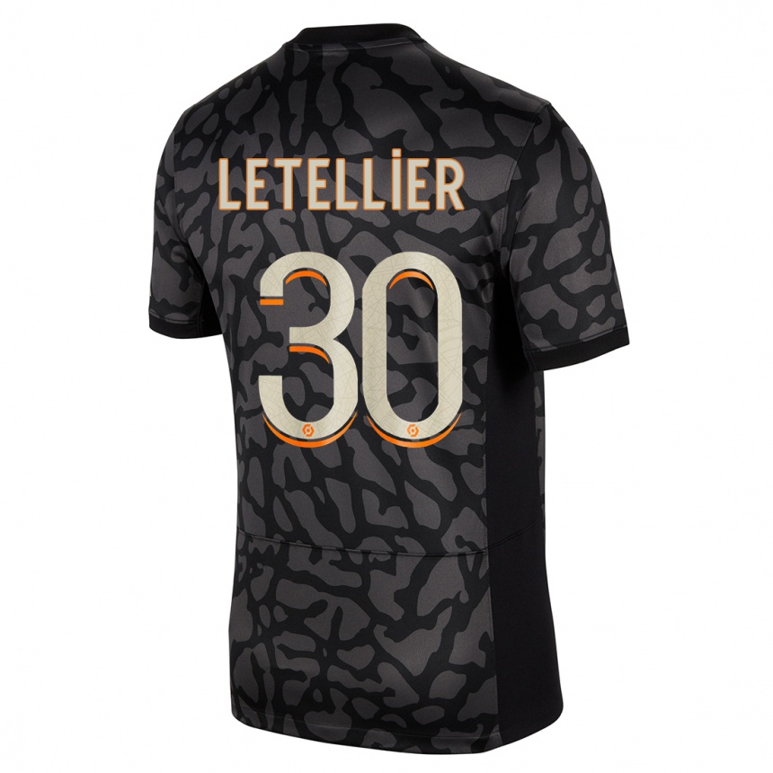 Mujer Fútbol Camiseta Alexandre Letellier #30 Negro Equipación Tercera 2023/24 México