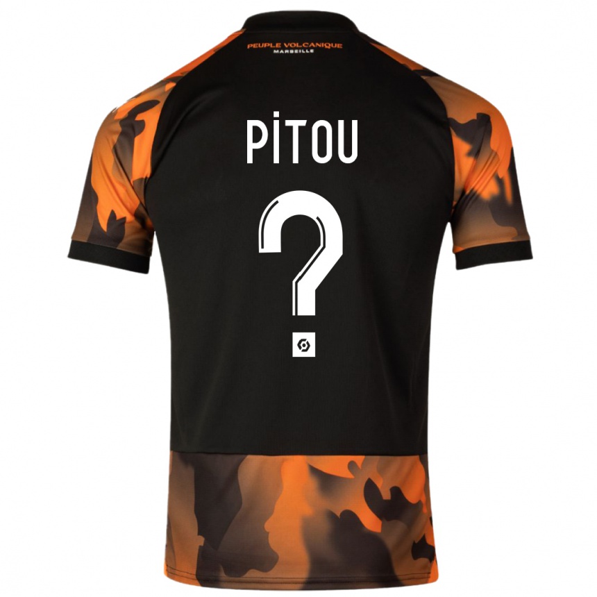 Mujer Fútbol Camiseta Jonathan Pitou #0 Negro Naranja Equipación Tercera 2023/24 México