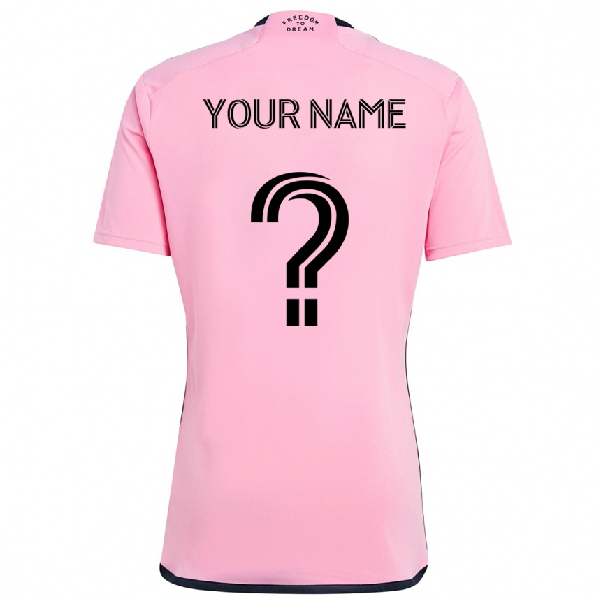 Niño Fútbol Camiseta Su Nombre #0 Rosa 1ª Equipación 2024/25 México