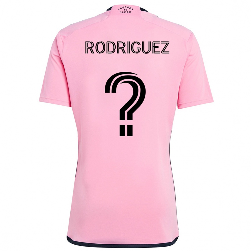 Niño Fútbol Camiseta Emerson Rodríguez #0 Rosa 1ª Equipación 2024/25 México