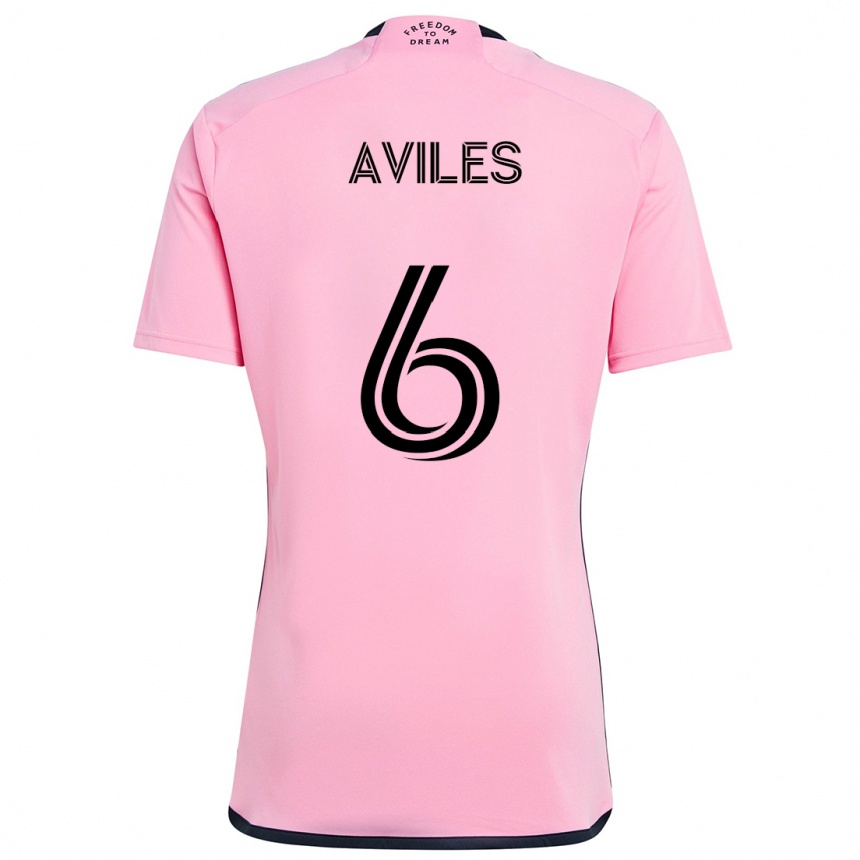 Niño Fútbol Camiseta Tomás Avilés #6 Rosa 1ª Equipación 2024/25 México