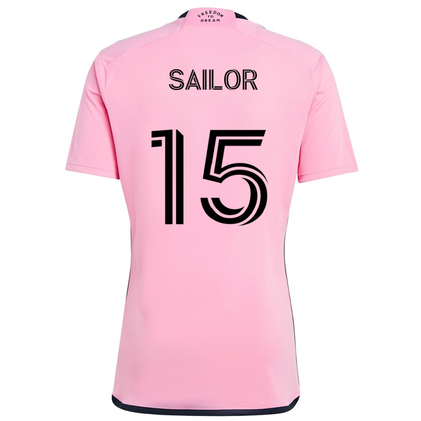 Niño Fútbol Camiseta Ryan Sailor #15 Rosa 1ª Equipación 2024/25 México