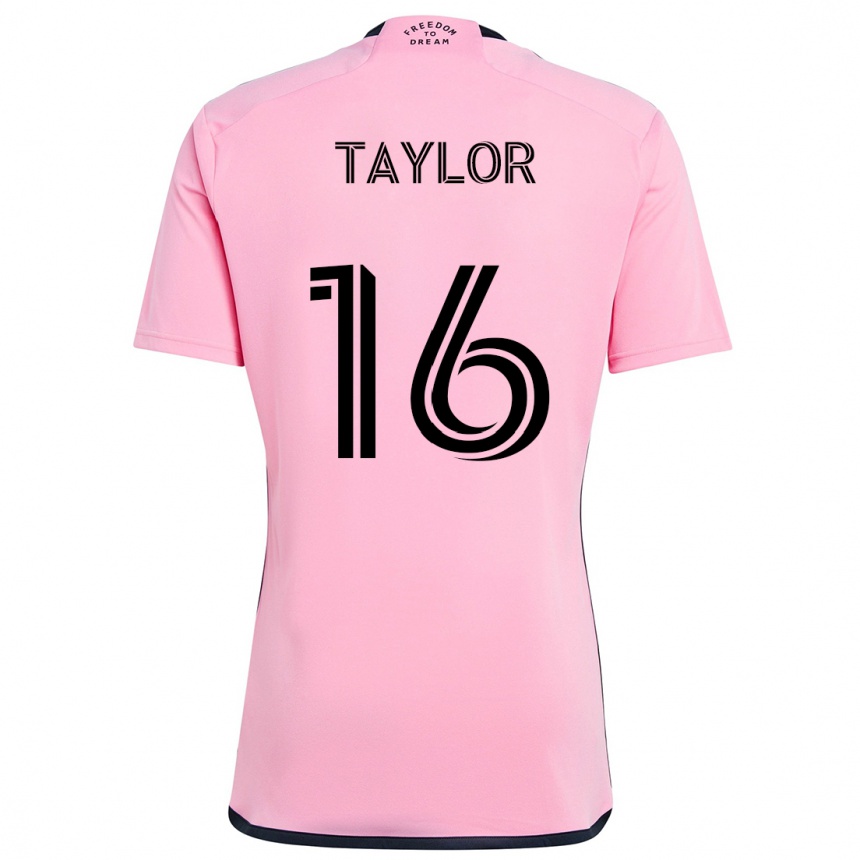 Niño Fútbol Camiseta Robert Taylor #16 Rosa 1ª Equipación 2024/25 México