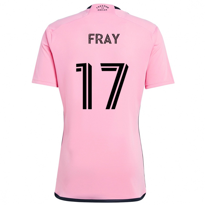 Niño Fútbol Camiseta Ian Fray #17 Rosa 1ª Equipación 2024/25 México