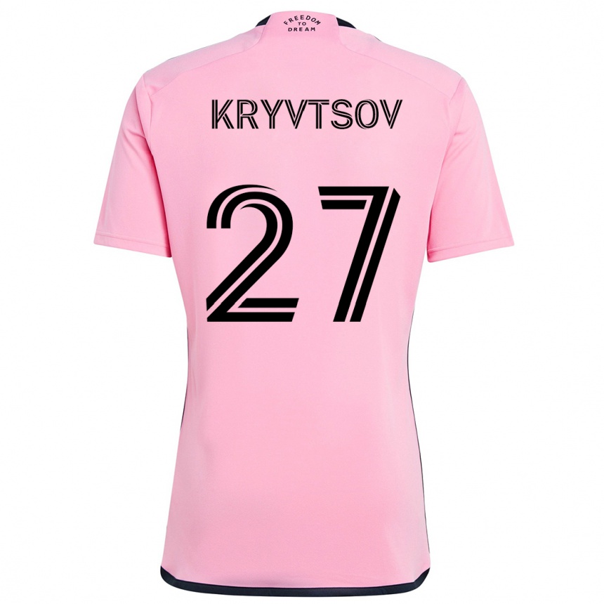 Niño Fútbol Camiseta Sergiy Kryvtsov #27 Rosa 1ª Equipación 2024/25 México