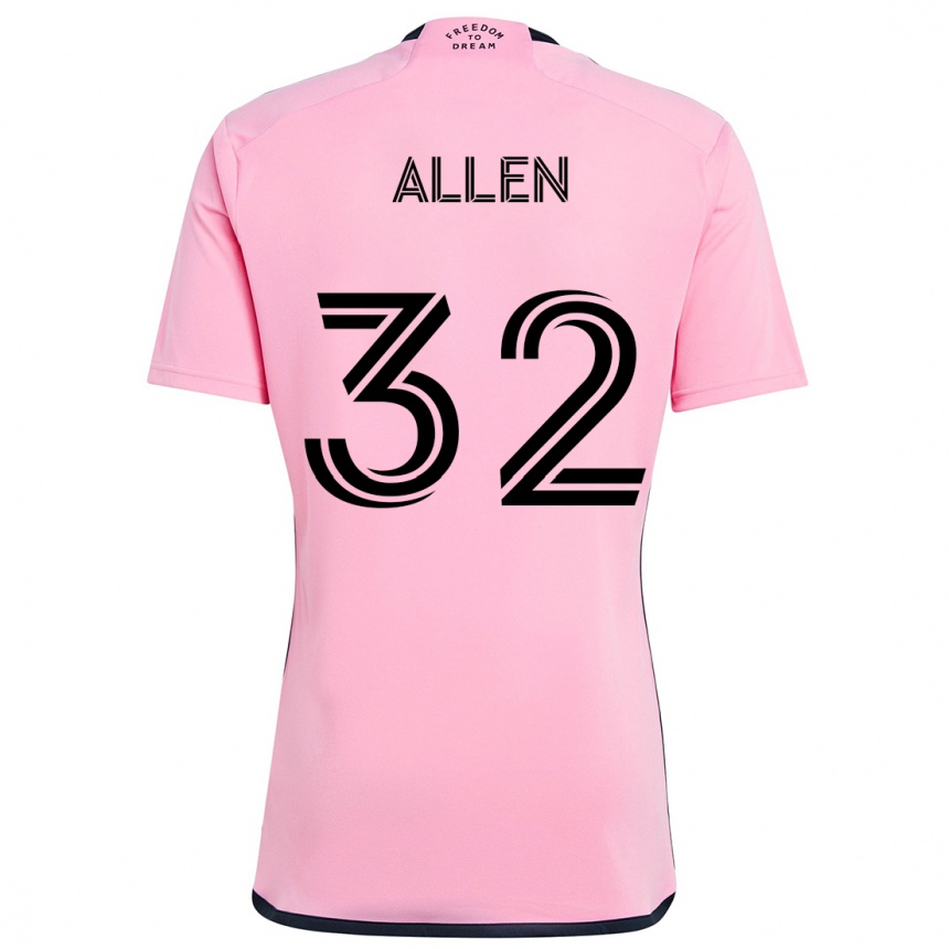 Niño Fútbol Camiseta Noah Allen #32 Rosa 1ª Equipación 2024/25 México