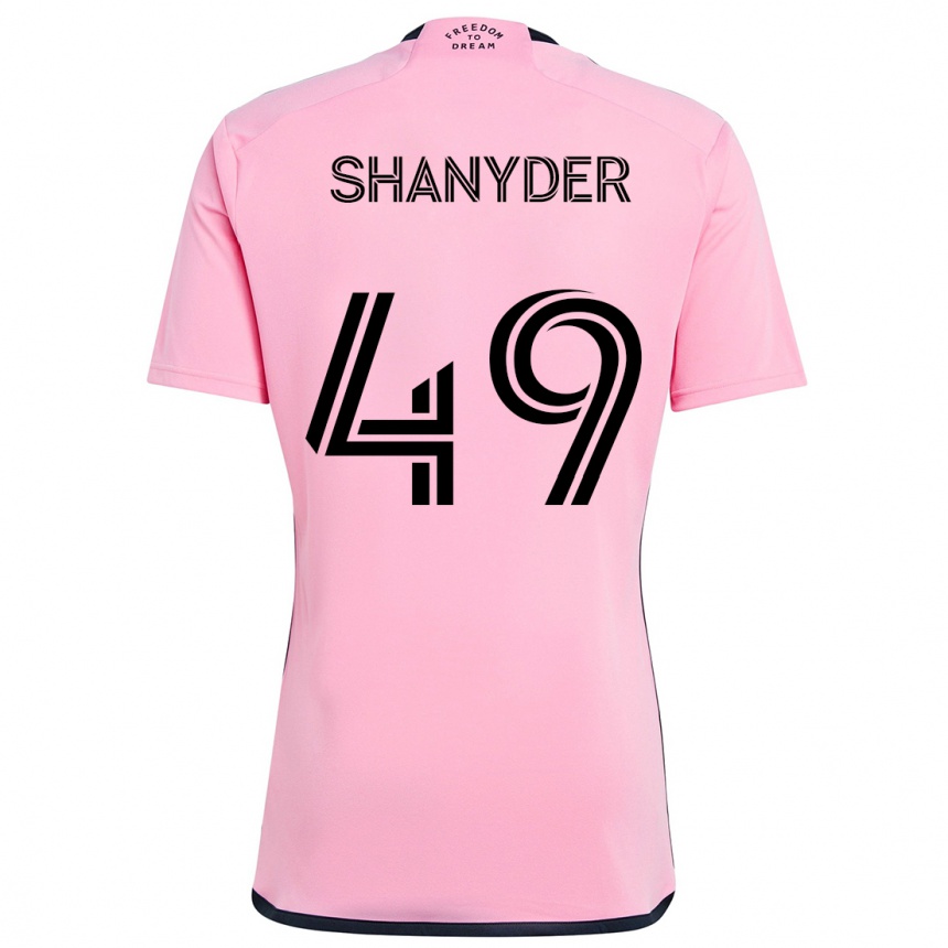 Niño Fútbol Camiseta Shanyder Borgelin #49 Rosa 1ª Equipación 2024/25 México