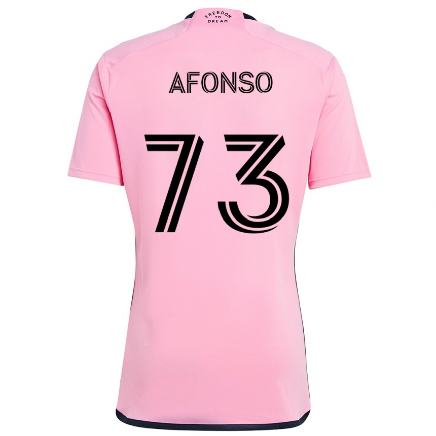 Niño Fútbol Camiseta Leo Afonso #73 Rosa 1ª Equipación 2024/25 México