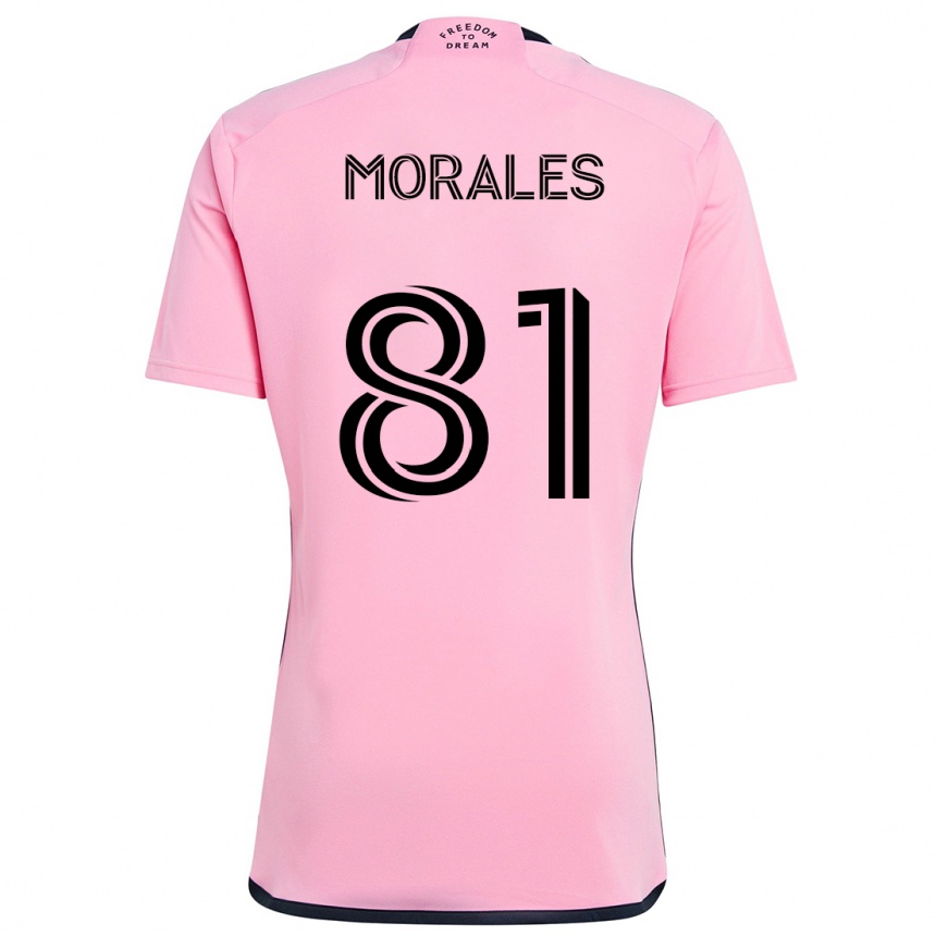 Niño Fútbol Camiseta Santiago Morales #81 Rosa 1ª Equipación 2024/25 México