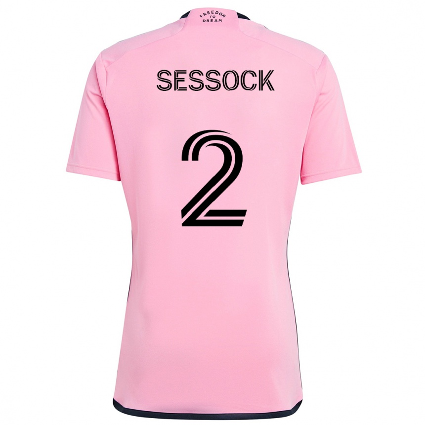 Niño Fútbol Camiseta Nykolas Sessock #2 Rosa 1ª Equipación 2024/25 México