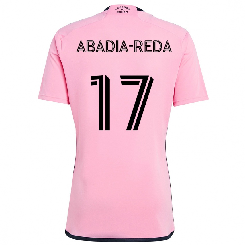 Niño Fútbol Camiseta Ezequiel Abadia-Reda #17 Rosa 1ª Equipación 2024/25 México