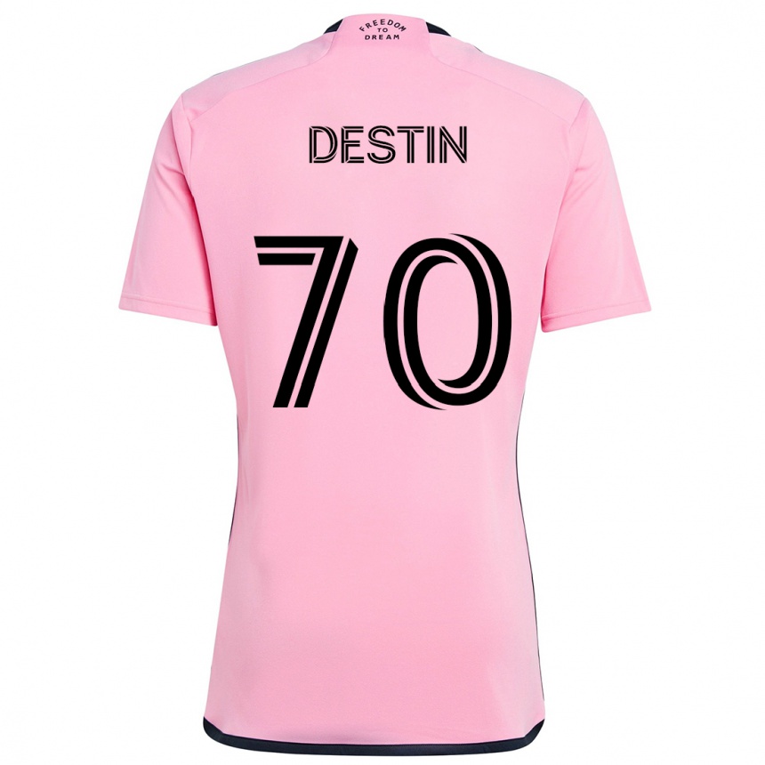 Niño Fútbol Camiseta Bryan Destin #70 Rosa 1ª Equipación 2024/25 México