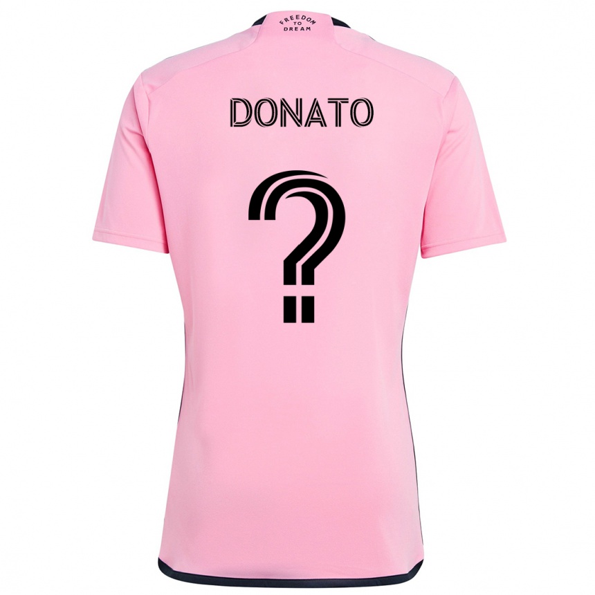 Niño Fútbol Camiseta Benjamin Donato #0 Rosa 1ª Equipación 2024/25 México