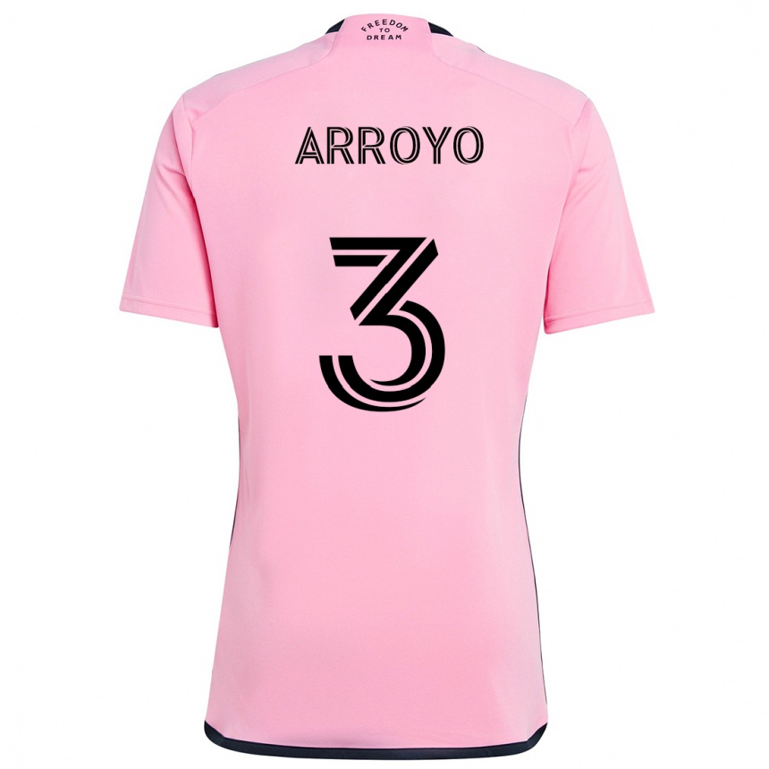 Niño Fútbol Camiseta Dixon Arroyo #3 Rosa 1ª Equipación 2024/25 México