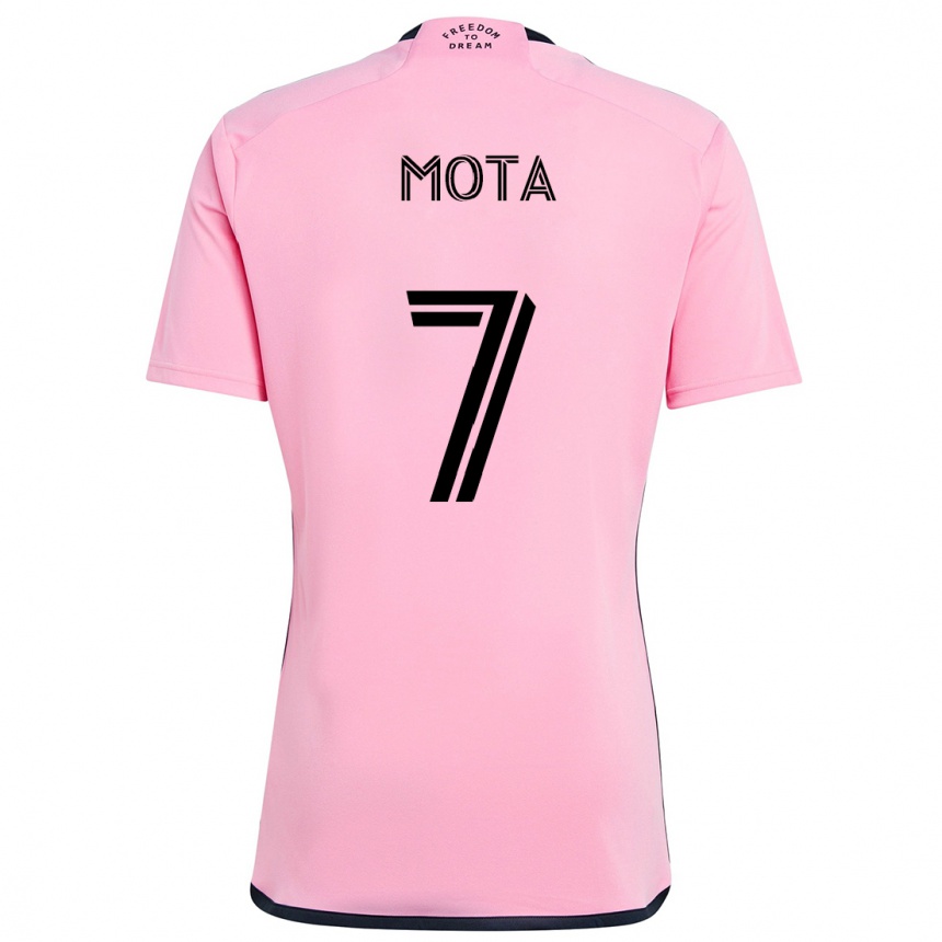 Niño Fútbol Camiseta Jean Mota #7 Rosa 1ª Equipación 2024/25 México