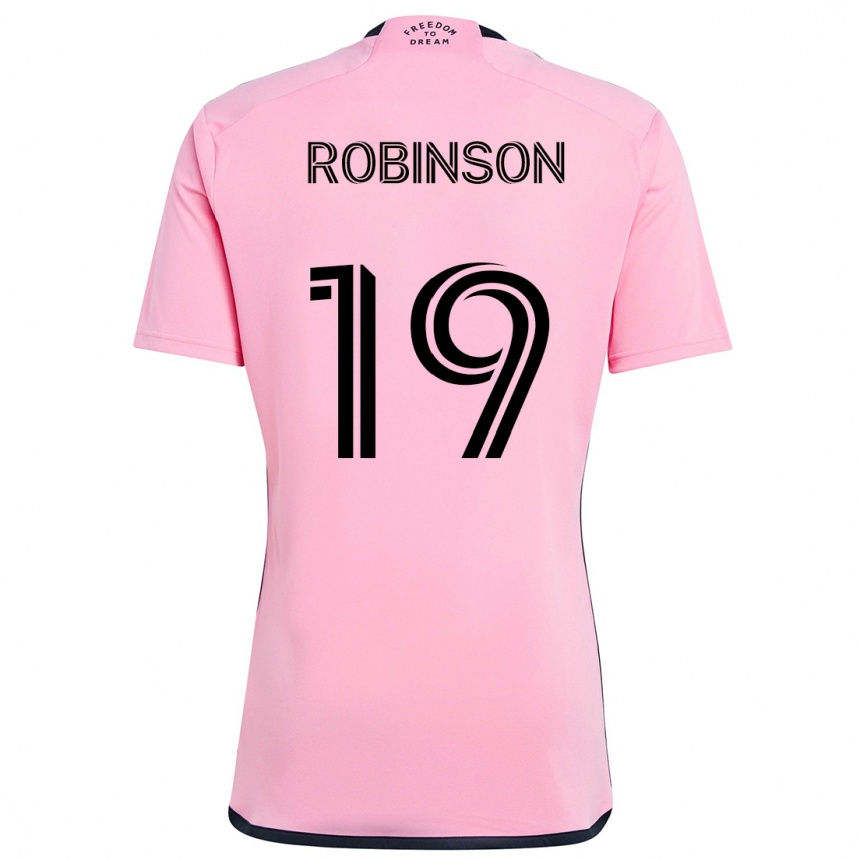 Niño Fútbol Camiseta Robbie Robinson #19 Rosa 1ª Equipación 2024/25 México