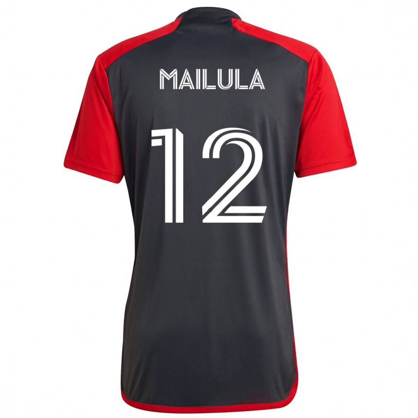 Niño Fútbol Camiseta Cassius Mailula #12 Rojo Grayn 1ª Equipación 2024/25 México