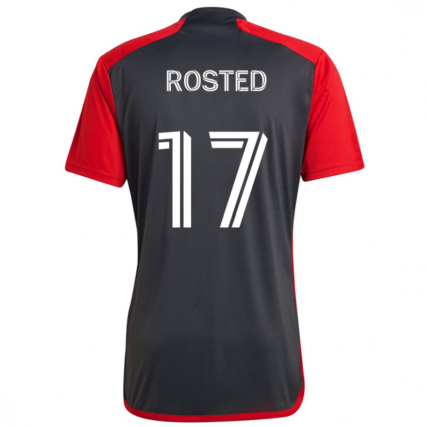 Niño Fútbol Camiseta Sigurd Rosted #17 Rojo Grayn 1ª Equipación 2024/25 México