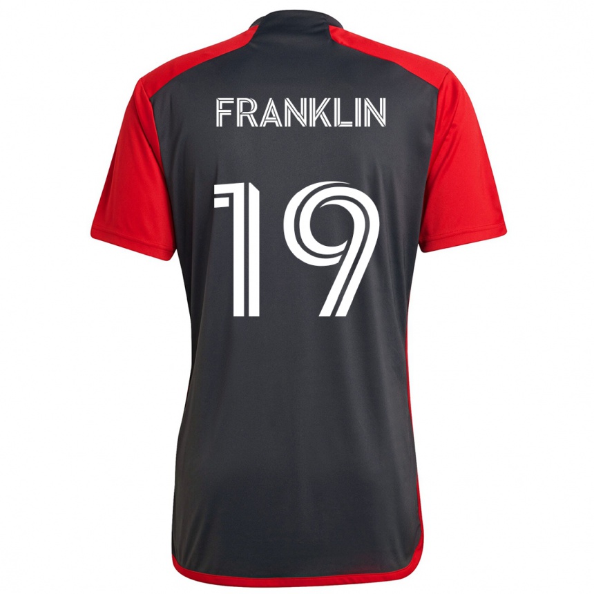 Niño Fútbol Camiseta Kobe Franklin #19 Rojo Grayn 1ª Equipación 2024/25 México