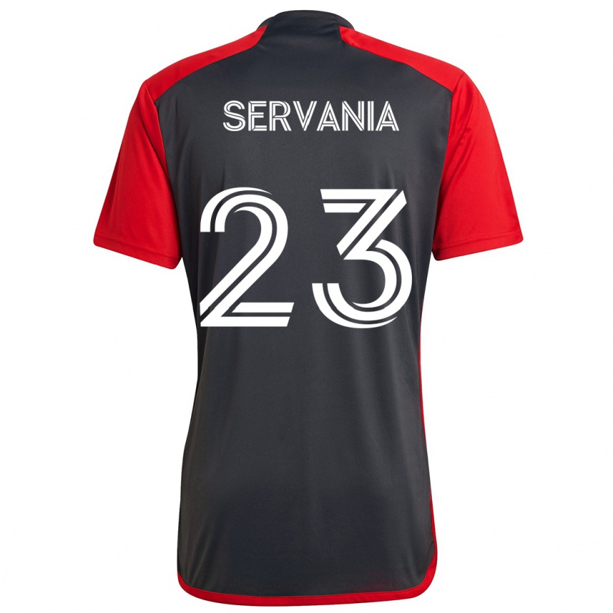 Niño Fútbol Camiseta Brandon Servania #23 Rojo Grayn 1ª Equipación 2024/25 México