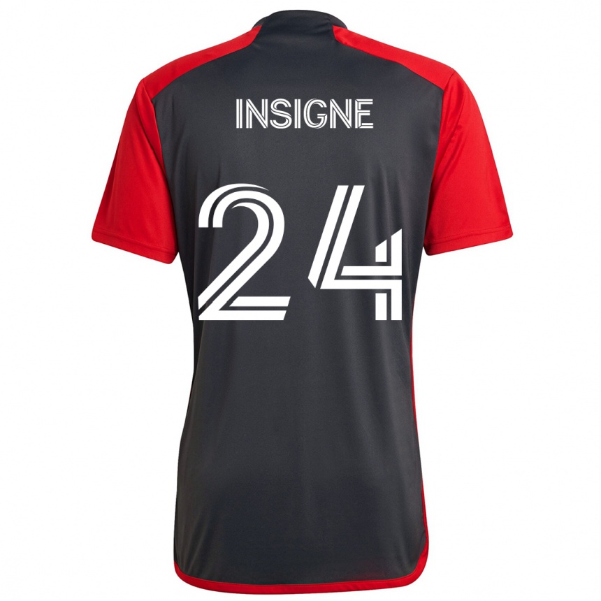 Niño Fútbol Camiseta Lorenzo Insigne #24 Rojo Grayn 1ª Equipación 2024/25 México