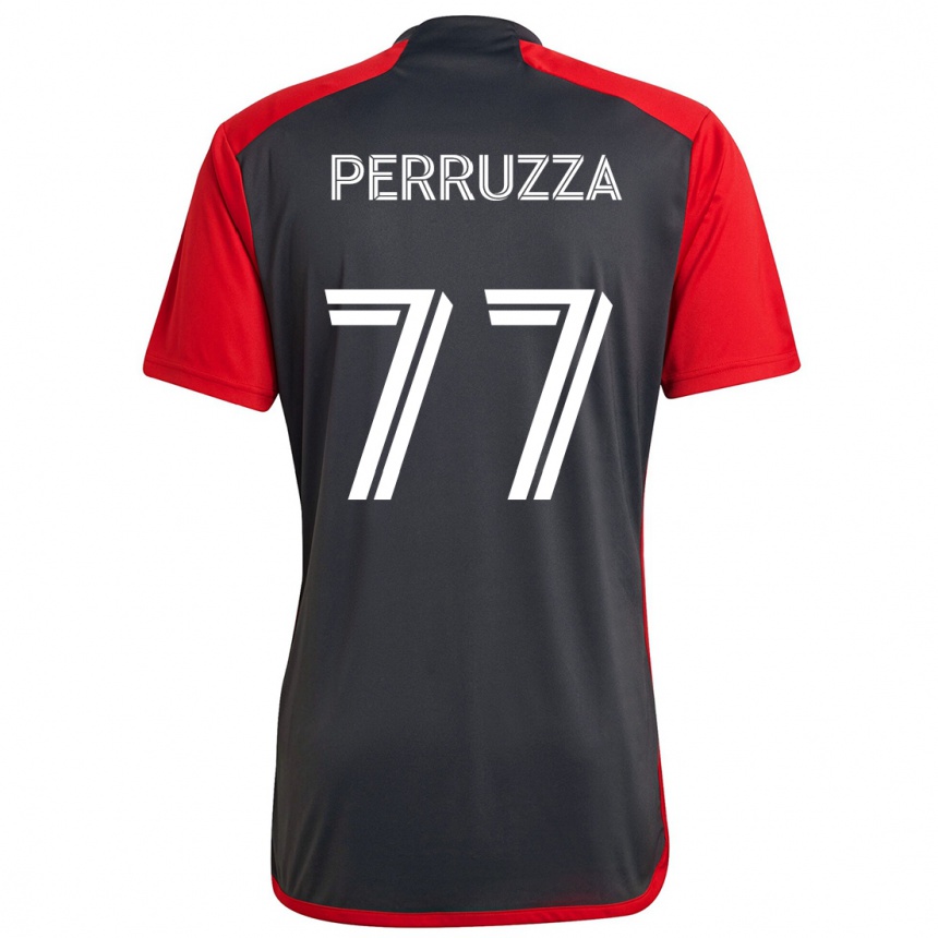 Niño Fútbol Camiseta Jordan Perruzza #77 Rojo Grayn 1ª Equipación 2024/25 México