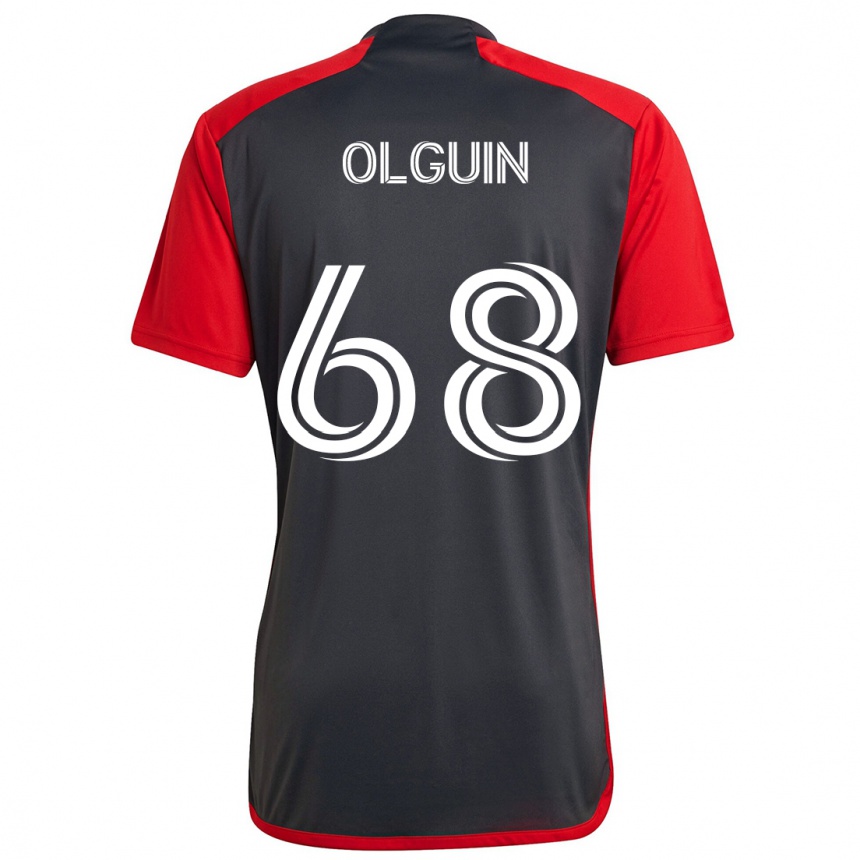 Niño Fútbol Camiseta Lucas Olguin #68 Rojo Grayn 1ª Equipación 2024/25 México