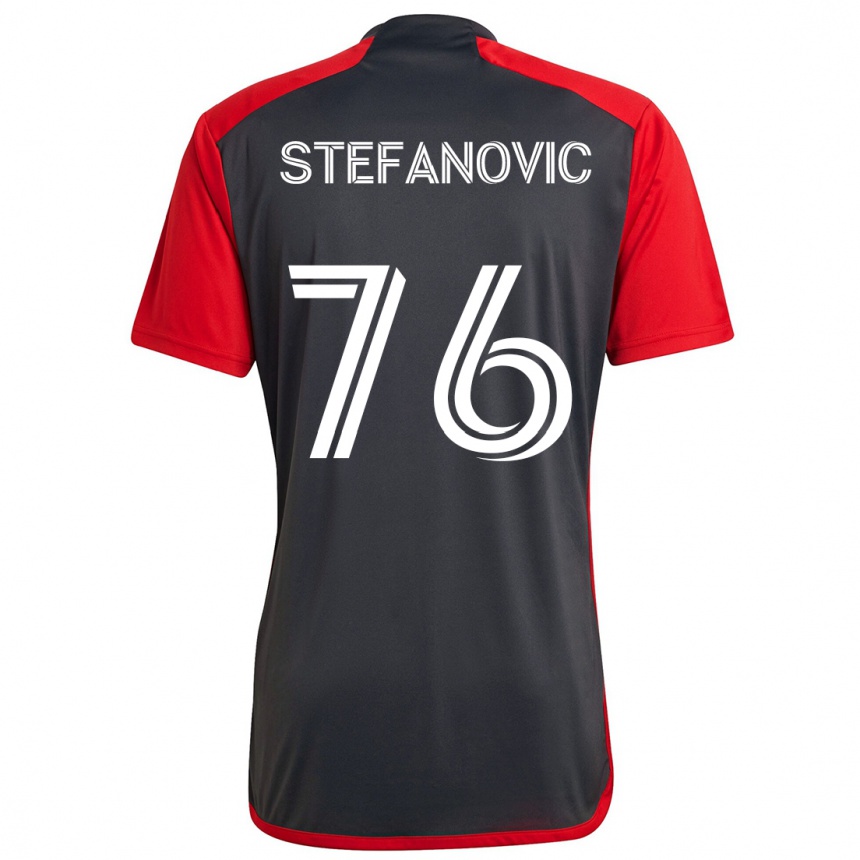 Niño Fútbol Camiseta Lazar Stefanovic #76 Rojo Grayn 1ª Equipación 2024/25 México