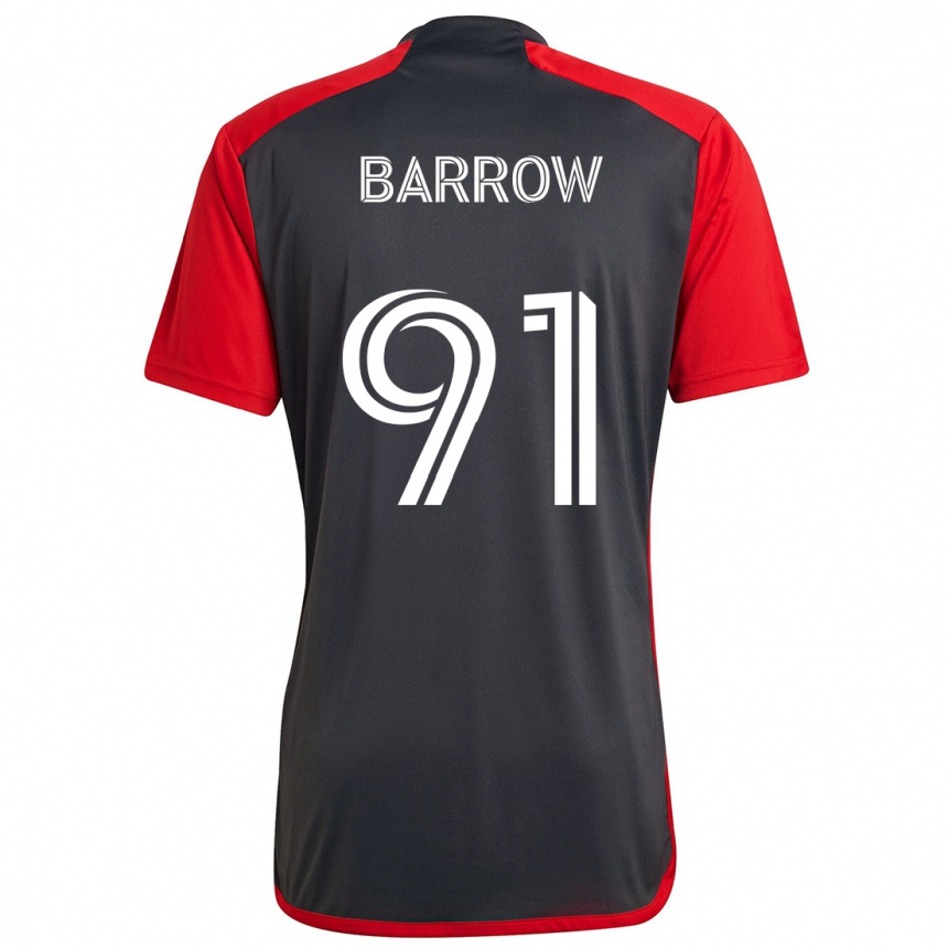 Niño Fútbol Camiseta Dékwon Barrow #91 Rojo Grayn 1ª Equipación 2024/25 México