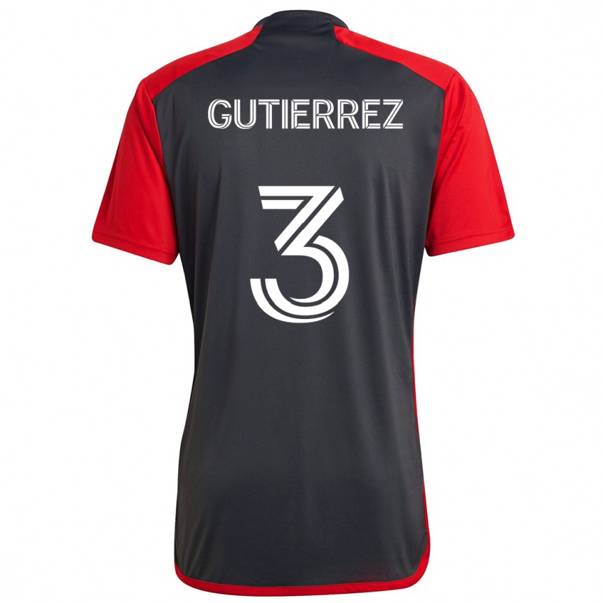 Niño Fútbol Camiseta Cristián Gutiérrez #3 Rojo Grayn 1ª Equipación 2024/25 México