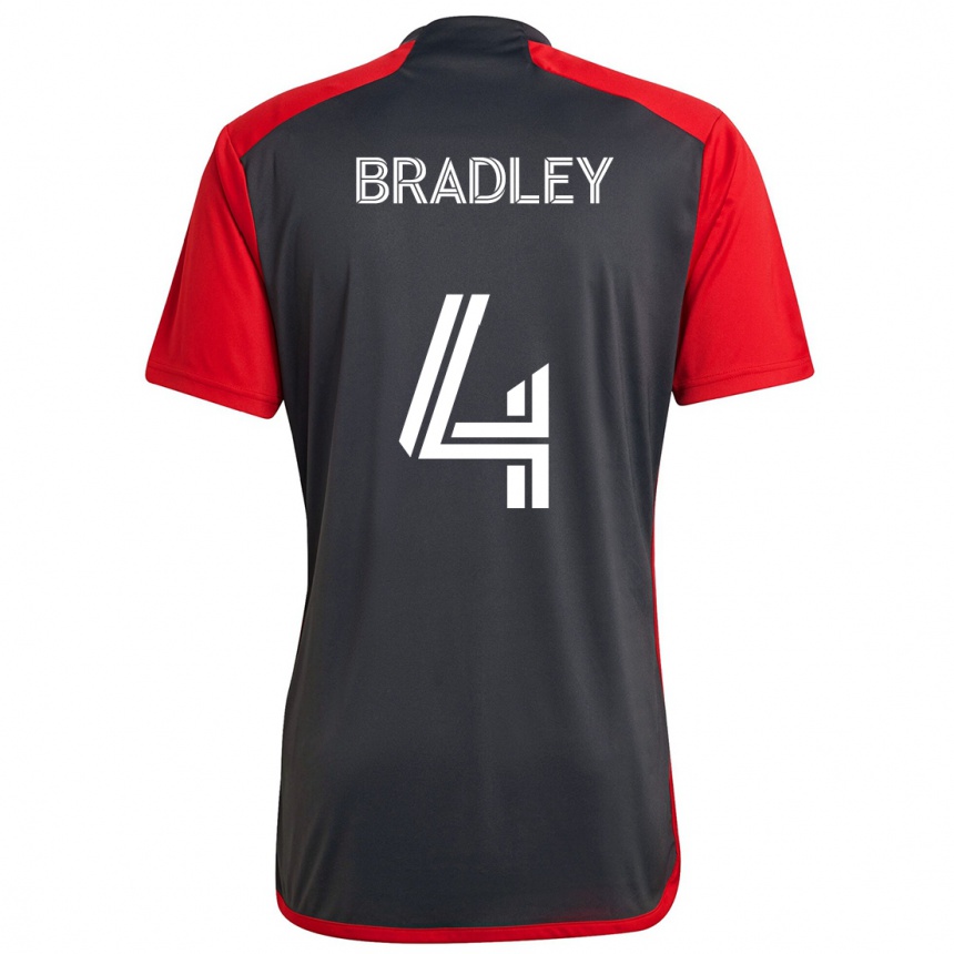 Niño Fútbol Camiseta Michael Bradley #4 Rojo Grayn 1ª Equipación 2024/25 México