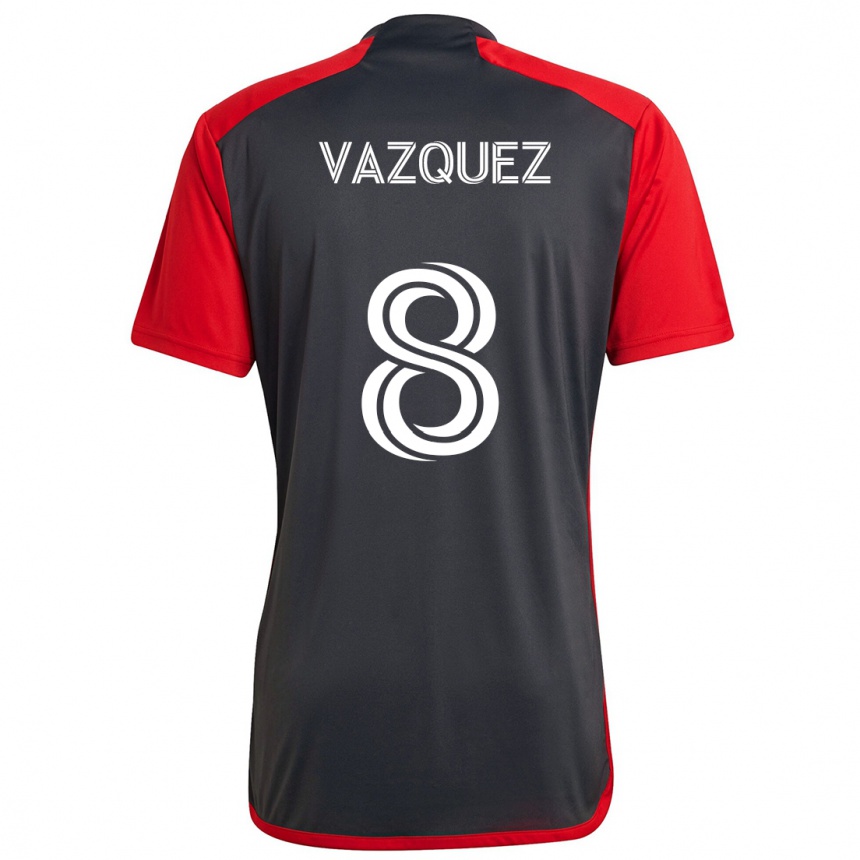 Niño Fútbol Camiseta Víctor Vázquez #8 Rojo Grayn 1ª Equipación 2024/25 México