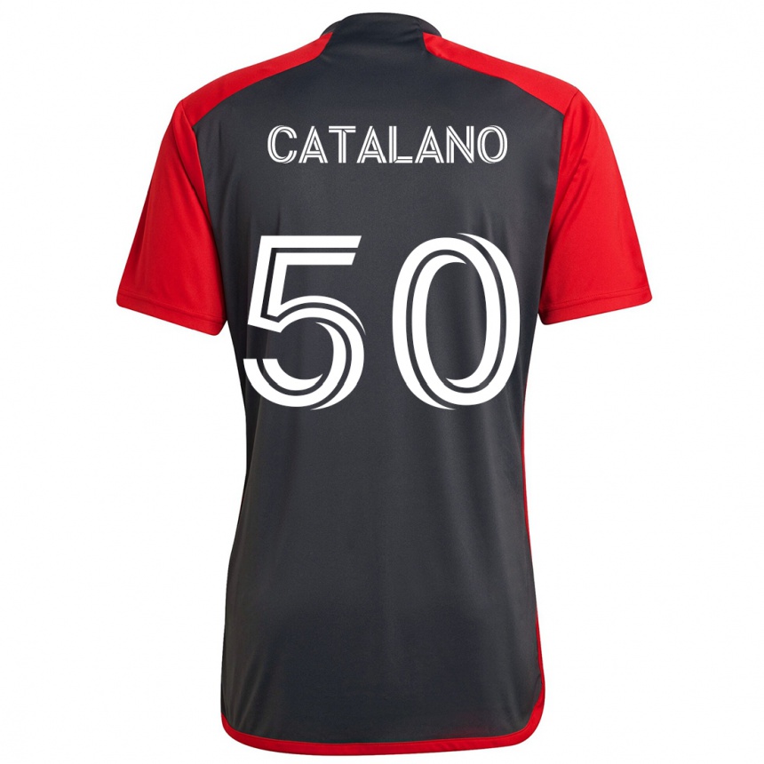 Niño Fútbol Camiseta Gianluca Catalano #50 Rojo Grayn 1ª Equipación 2024/25 México