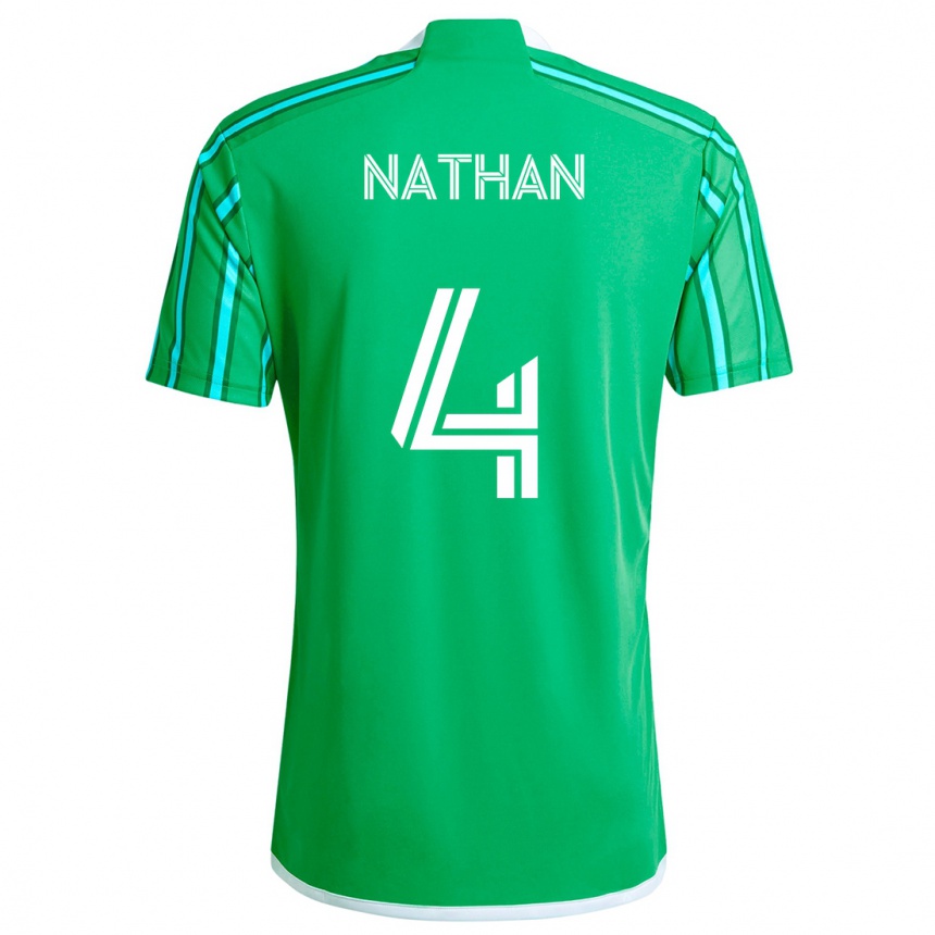 Niño Fútbol Camiseta Nathan #4 Verde Blanco 1ª Equipación 2024/25 México