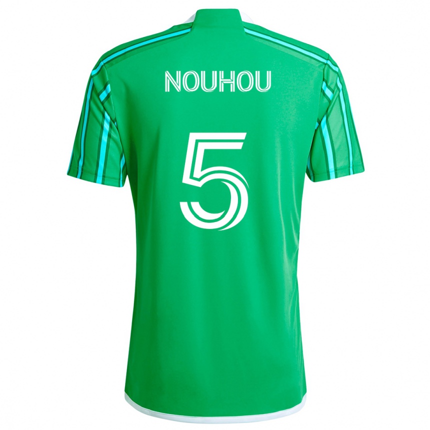 Niño Fútbol Camiseta Nouhou #5 Verde Blanco 1ª Equipación 2024/25 México