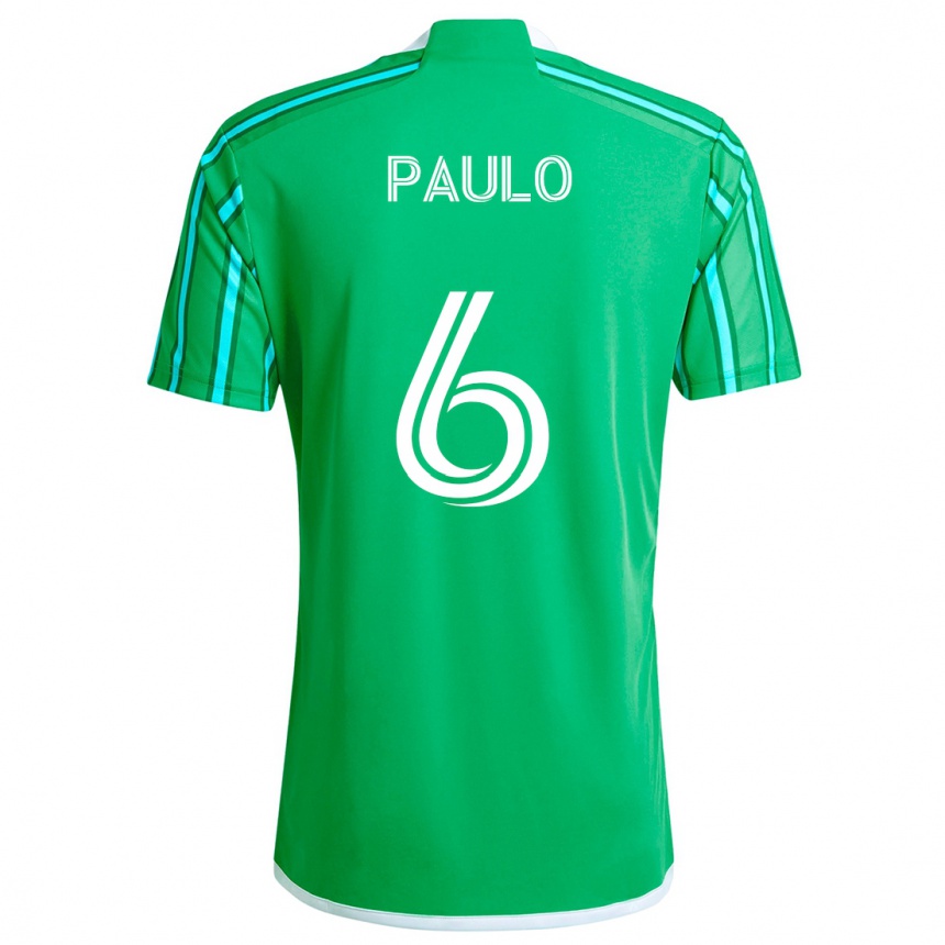 Niño Fútbol Camiseta João Paulo #6 Verde Blanco 1ª Equipación 2024/25 México