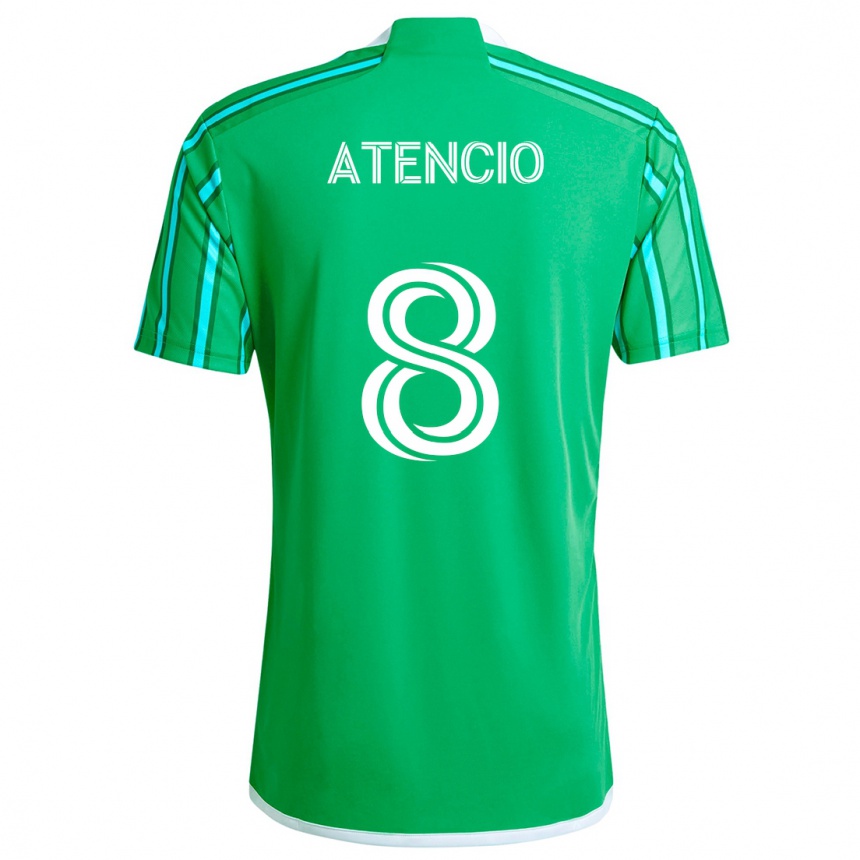 Niño Fútbol Camiseta Josh Atencio #8 Verde Blanco 1ª Equipación 2024/25 México