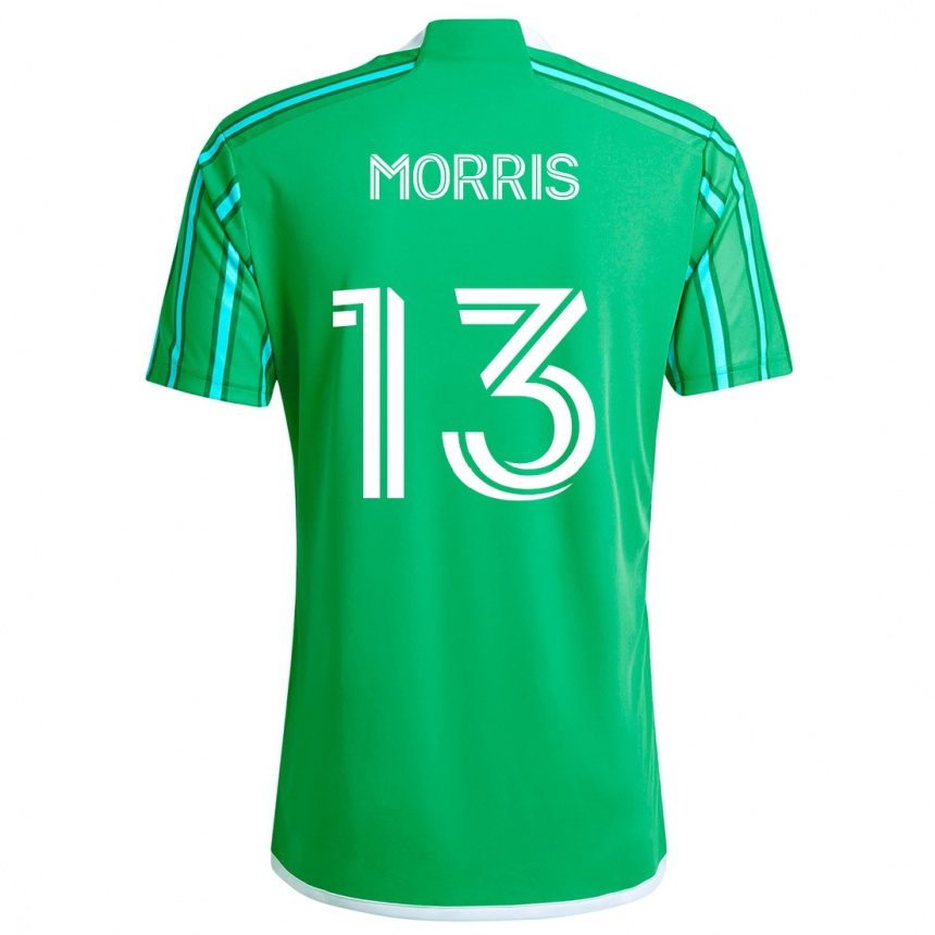 Niño Fútbol Camiseta Jordan Morris #13 Verde Blanco 1ª Equipación 2024/25 México