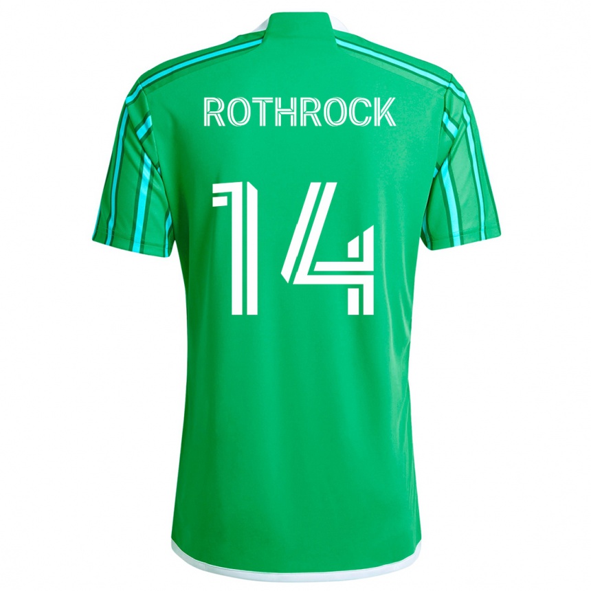 Niño Fútbol Camiseta Paul Rothrock #14 Verde Blanco 1ª Equipación 2024/25 México