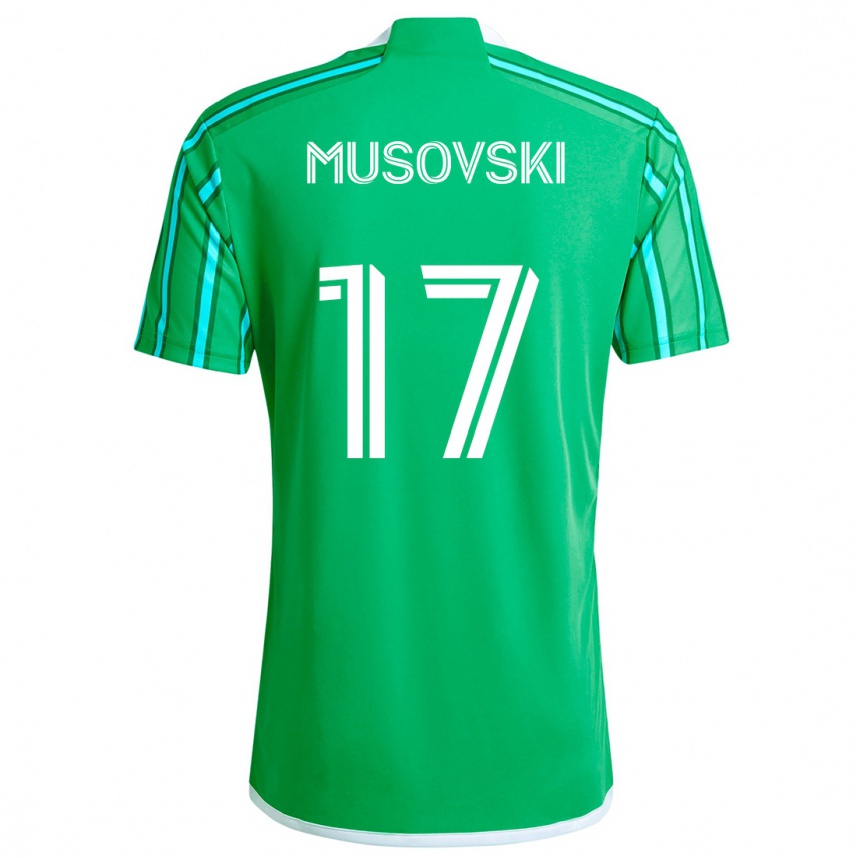 Niño Fútbol Camiseta Danny Musovski #17 Verde Blanco 1ª Equipación 2024/25 México