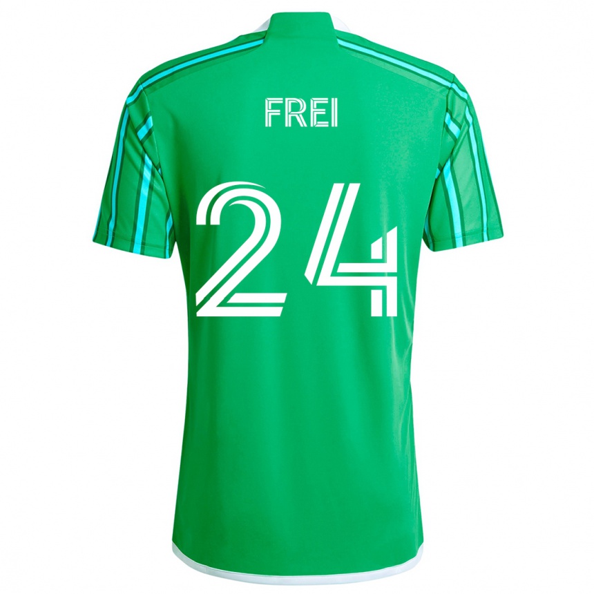 Niño Fútbol Camiseta Stefan Frei #24 Verde Blanco 1ª Equipación 2024/25 México