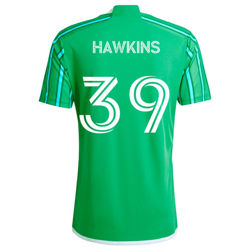 Niño Fútbol Camiseta Stuart Hawkins #39 Verde Blanco 1ª Equipación 2024/25 México